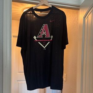 Nike Black and Red Arizona Diamondbacks Tee XLT
